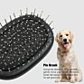 2 in 1 Pet Hair Grooming Tool Double Side Dog Cat Pin and Bristle Combo Brush