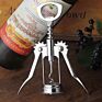 2 in 1 Premium Zinc Alloy Manual Bottle Opener Wing Corkscrew Wine Opener for Gift