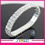 2Rows Bride Decoration Crystal Strass Wedding Bracelet