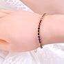 2Sets Shiny Rhinestone Crystal Rainbow Colorful Gold Plate Tennis Necklace Choker with Bracelet for Ladies