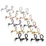 316L Stainless Steel S-Shaped Spiral Ear Bone Nail anti Allergy Eyebrow Nail Nose Ring Puncture Jewelry