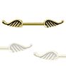 316L Surgical Steel Silver Gold Angel Wings Nipple Rings Barbells Boby Jewelry