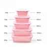 350Ml 500Ml 800Ml 1200Ml 1600Ml Collapsible Silicone Lunch Boxes Microwave Silicone Food Storage Container