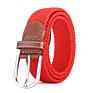 3517 Colorful Elastic Stretch Braided Leisure Belts with Metal Buckle Material for Mens