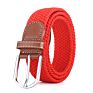 3517 Colorful Elastic Stretch Braided Leisure Belts with Metal Buckle Material for Mens