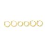 3 Pairs Set 925 Silver Post Zircon Link Chain Circle Earrings Real 18K Gold Plated Cuban Chain Hoop Earrings Set for Women