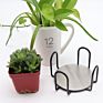 4.5 Inch Black Iron Metal Coasters Holder for Both round and Square Coasters, Hold up to 6 Coasters