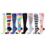 4 Pair Design High Running Travel Logo Nurse Nursing Socks Compression Set