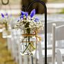 4Pack Shepherd Hook 35 Inch Solid Metal Garden Pole with Hook for Hanging String Lights Mason Jars Christmas Decoration Black