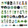50Pcs Green Alien Pvc Stickers Diy Laptop Hydro Flask Guitar Motorcycle Decoration Decals Vinyl Stickers