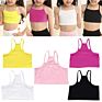 5 Colors Girls Cotton Vest Teenage Bra Kids Candy Color Sports Breath Tank Tops Underwear for 4 5 6 7 8 9 10 11 12 Years Old