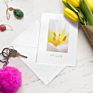 5X7 Gold Foil Flower Plain Sympathy Greeting Card and Envelopes