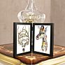 5X7 Special Design Home Decoration Double Sided Foldable Picture Photo Frame Stand for Desktop Mdf Wooden Gift Black Customized