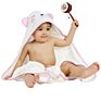 600 Gsm Premium Extra Soft Hooded Bamboo Baby Bath Towel and Washcloth, Organic and Hypoallergenic Towel