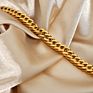 7.3Mm Chunky Gold Cuban Chain Bracelet for Women 18K Gold Plated Stainless Steel Miami Link Chain Bracelet