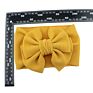 7" Kid Accessories Bows Soft Elastic Waffle Headband - Solid Color Top Knot Headwear for Baby Girl