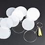 80 Pcs Acrylic Transparent Circle Blanks Keychain Tassels Set Diy Key Rings for Women Kimter-Q388Fz