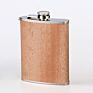 8Oz Wood Leather Cover Alcohol Flagon 6 Oz Stainless Steel Whisky Wine Pot 7Oz Thermo Pewter Wooden Hip Flasks