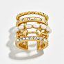925 Sterling Silver 14K Gold Plated Pearls Star Clip on Cartilage Earrings round Sparkling Crystal Huggie Ear Cuff for Women