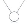 925 Sterling Silver Necklaces 14 K Gold Solid Choker Charm Design Women Minimalist Chain Necklaces Ring round Gold