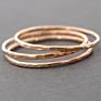 925 Sterling Silver Simple Jewelry Dainty Stacking Ring Set Hammered Band Rings