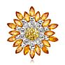 9 Colors Shiny Red Blue Big Crystal Rhinestone Sun Flower for Women Brooches Pins Scarf Accessories Wedding Jewelry Gifts 6.8 Cm