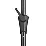 9Ft Garden Outdoor Manual Tilt round Patio Umbrella, Black and White Stripe Fabric