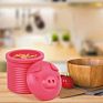 A624 Bacon Grease Container Piglet Shape Food Grade Silicone Grease Collector Kitchen Accessories Bacon Grease Reservoir