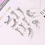 Aaa22 Rhinestone Women Earrings Ear Cuff Jewelry Gifts Wrap Earrings Butterfly Flowers Diamond Ear Clips