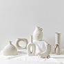 Abstract White Ceramic Vase Irregular Flower Vase Plant Handmade Art Porcelain Ceramic Vase Home Decor