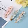 Acrylic Chain Hair Barrettes for Women Ladies Chain Hairgrips Transparent Pink Chain Acrylic Side Hair Clips