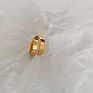 Adjustable Minimalist Open Gold Plated Stainless Steel Cuff Ring for Man and Women Dylam Jewelry