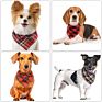 Adjustable Pet Washable Triangle Plaid Pet Bandanas Dog Scarf Bandana