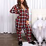 Adult Home Wear Flannel Onesie Pajama Women Sleepwear Set Family Christmas Holiday Onesie Pajamas Woman