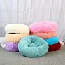 Advocator Long Faux Fur Comfortable Waterproof Plush Donut round Dropshipping Soft Washable Cat Bed Removable Pet Cushion