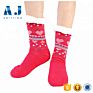 Aj18206 Christmas Gift Heart Thick Thermal Fuzzy Slipper Socks for Women