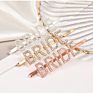 Alloy Rhinestone Letter Hair Clip Bride Word Clip Side Clip Wedding Headdress Hair Accessories