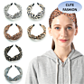 Animal Print Knotted Elastic Headband Womens Headbands Hair Accessories for Girls