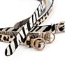 Animal Skin Pattern Pu Plush Belt Women Thin Leather Leopard Belt