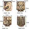 Anime around the Attack on the Giants Legion Logo Brooch Four Different Patterns Shield Insignia Collar Pin Anime Lovers Gifts