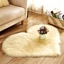 Area Faux Fur Bedroom Hairy Rug Dining Room 25# Fluffy Heart Shaped Anti-Skid Soft Fabric Love Shaggy Floor Mat Carpet Room