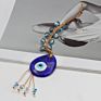 Arrivals Jute Rope Bohemian Blue Turkish Eyes Key Chain Accessories Glass Beaded Color Evil Eyes Keychain