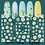 Arrivals Korea Nail Art Embossed Adhesive Non-Toxic Decorative Flower 3D Nail Sticker