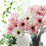 Artificial Daisy Bridal Flowers Bouquet Real Touch Silk Chrysanthemum with Flocking Stems