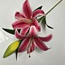 Artificial Easter Lily Flower Artificial Tiger Lily Bouquet with Greenery Stargazer Lilies for Home Decoration