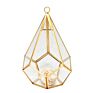 Artificial Indoor Plant Crystal Hanging Geometric Glass Terrarium Rose Gold Glass & Crystal Vases