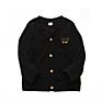 Autumn Children's Wear for Boys and Girls Cardigan Mickey Head Print V-Neck Long Sleeve Sweater