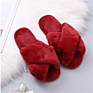 Autumn House Shoes Women Home Slippers Warm Faux Fur Ladies Cross Soft Plush Furry Female Open Toe Shoes