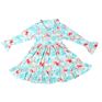 Autumn Matching 0-16 -Made Baby Girl Dress Small Fresh Print Home Dress Square Collar Nightdress