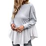 Autumn Peplum Style Sweatershirt Ruffles Blouse Causal Elegant Women Shirt